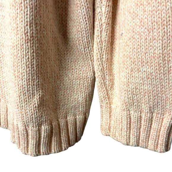 Chaps Cozy Funnel Neck Sweater Plus 3XL Pink Cream Button Shoulder Classic Style - Picture 3 of 9